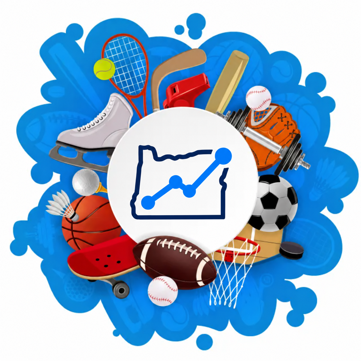 Oregon sports illustration with the OregonSportsRanking mark